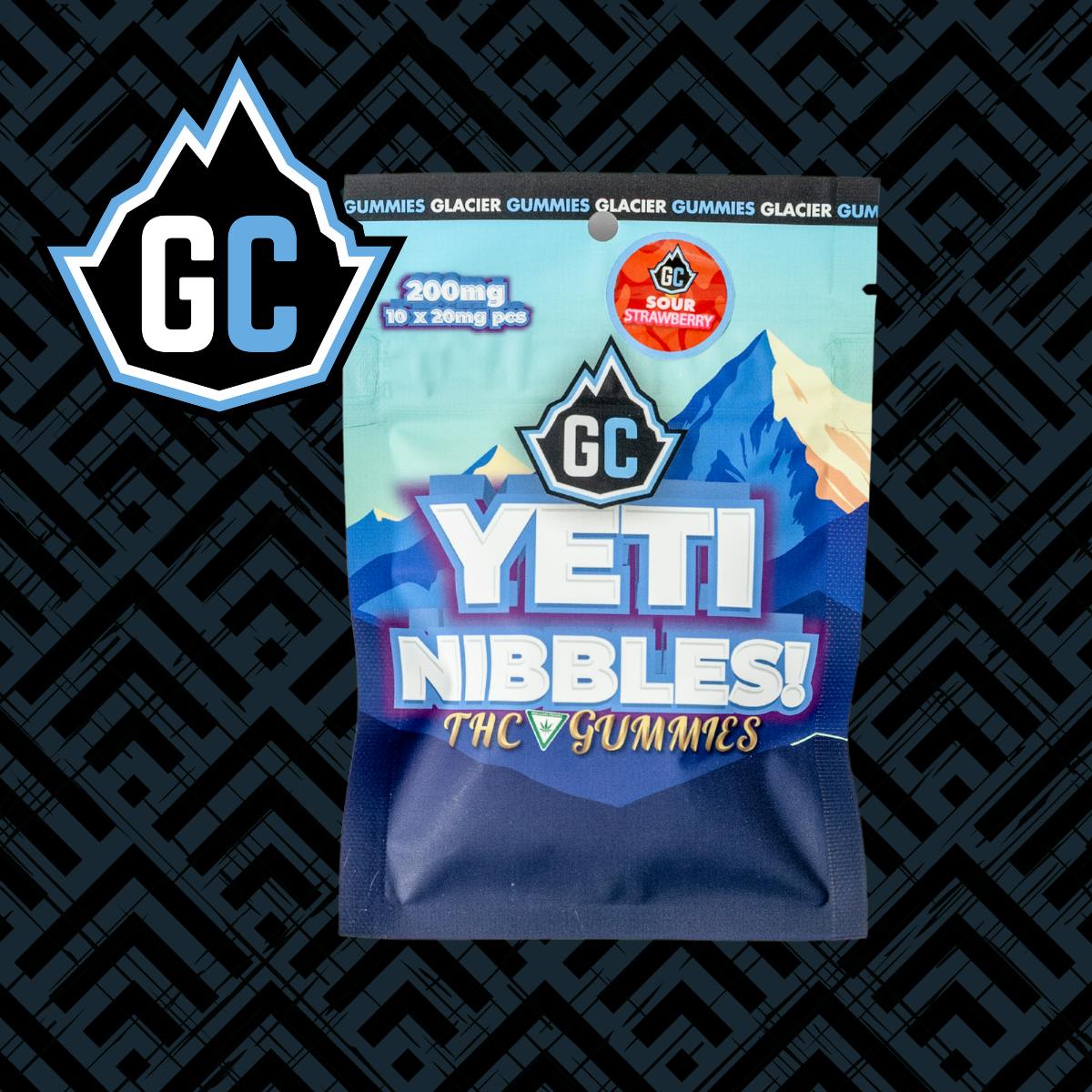 Glacier Cannabis - Glacier Cannabis | Yeti Nibbles | Sour Strawberry | 10x20mg - 1