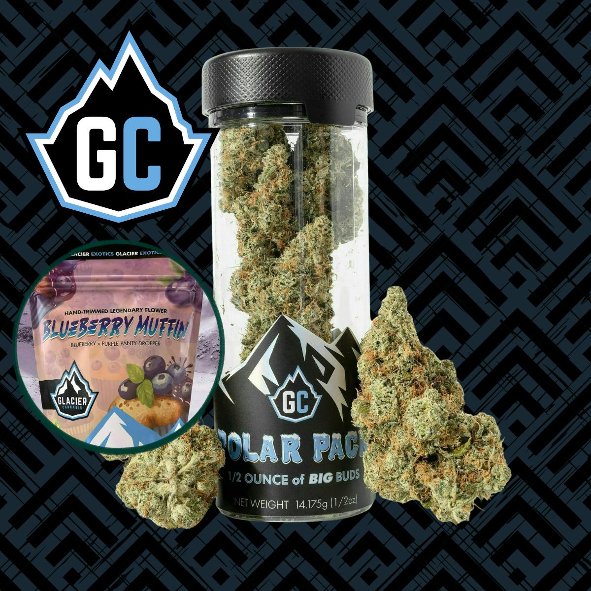 Glacier Cannabis - Glacier Cannabis | Blueberry Muffin | Polar Packs | 14g - 1