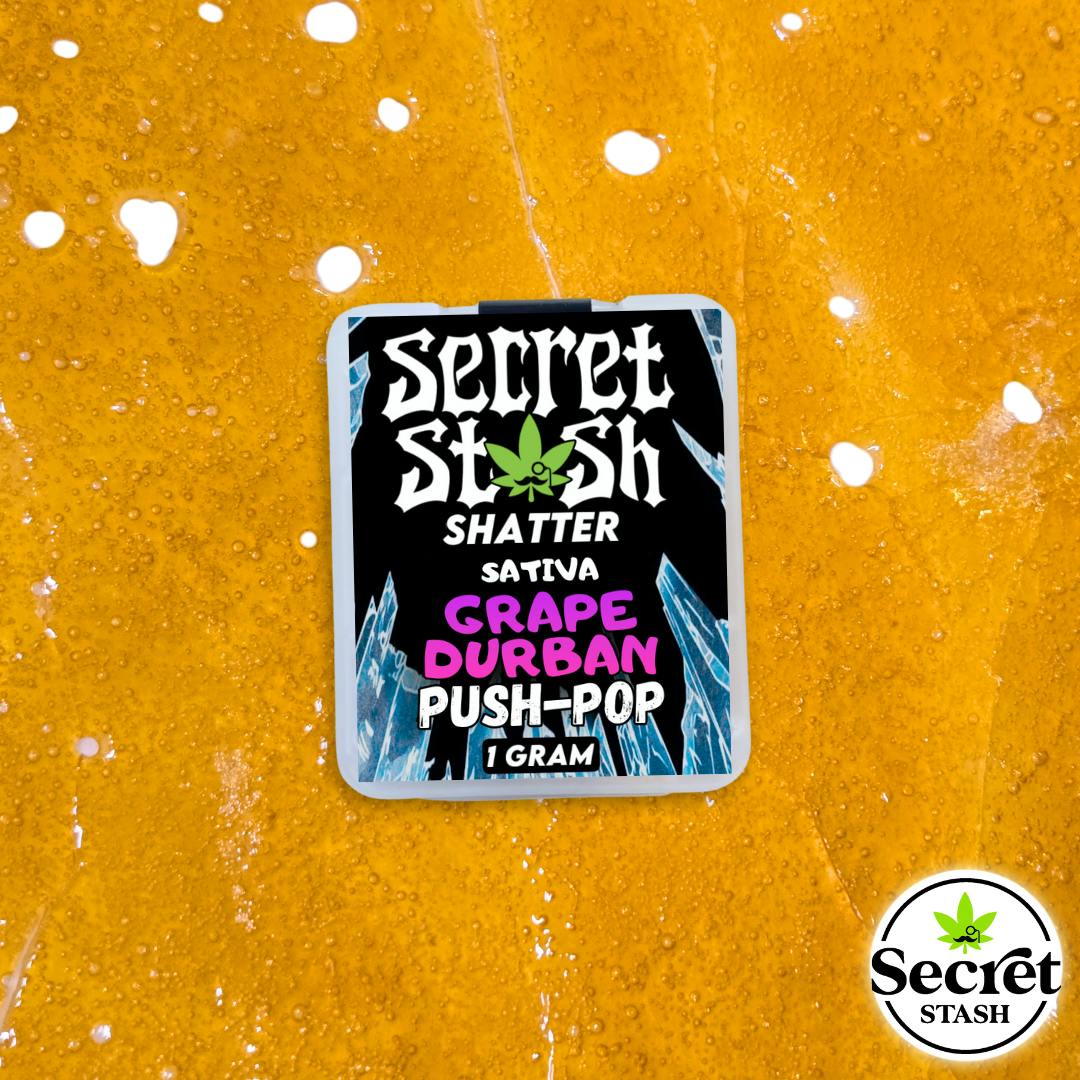 Secret Stash - Secret Stash | Shatter | Grape Durban Push-Pop | 1g - 1
