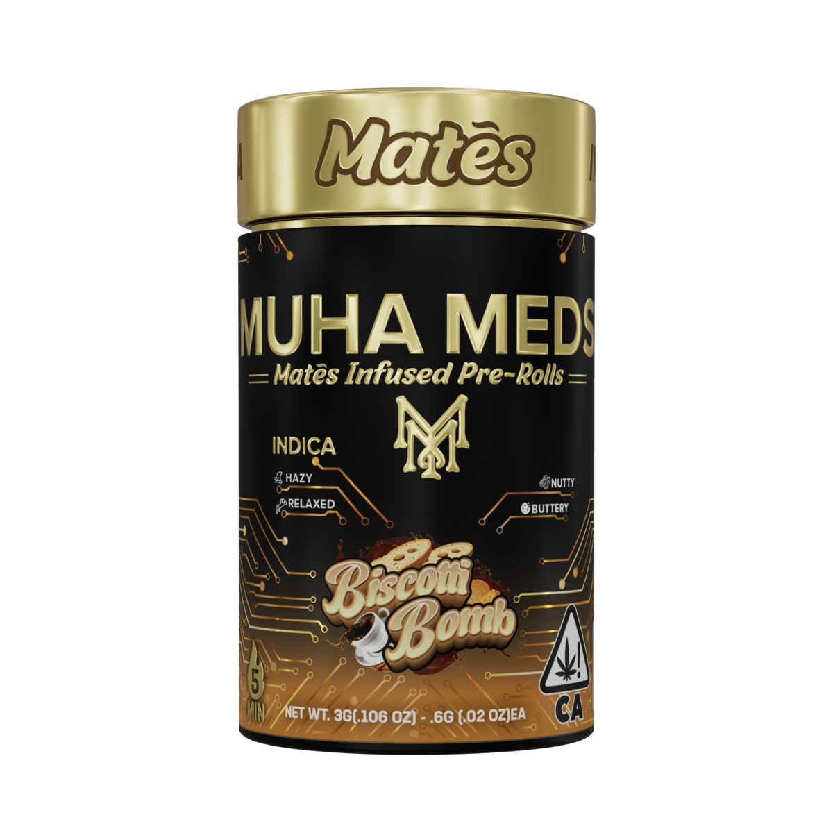 Muha Meds - Muha Meds | Biscotti Bomb | Infused Joints | 0.6g each | 5pk - 1