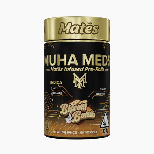 Muha Meds - Muha Meds | Biscotti Bomb | Infused Joints | 0.6g each | 5pk - 1