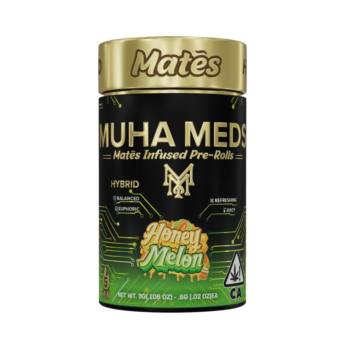 Muha Meds - Muha Meds | Honey Melon | Infused Joints | 0.6g each | 5pk - 1
