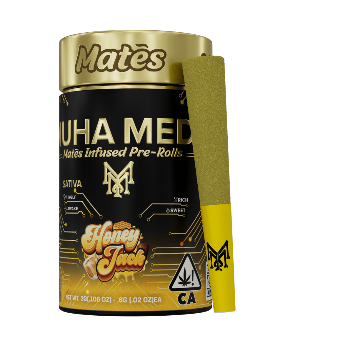 Muha Meds - Muha Meds | Honey Jack | Infused Joints | 0.6g each | 5pk - 1