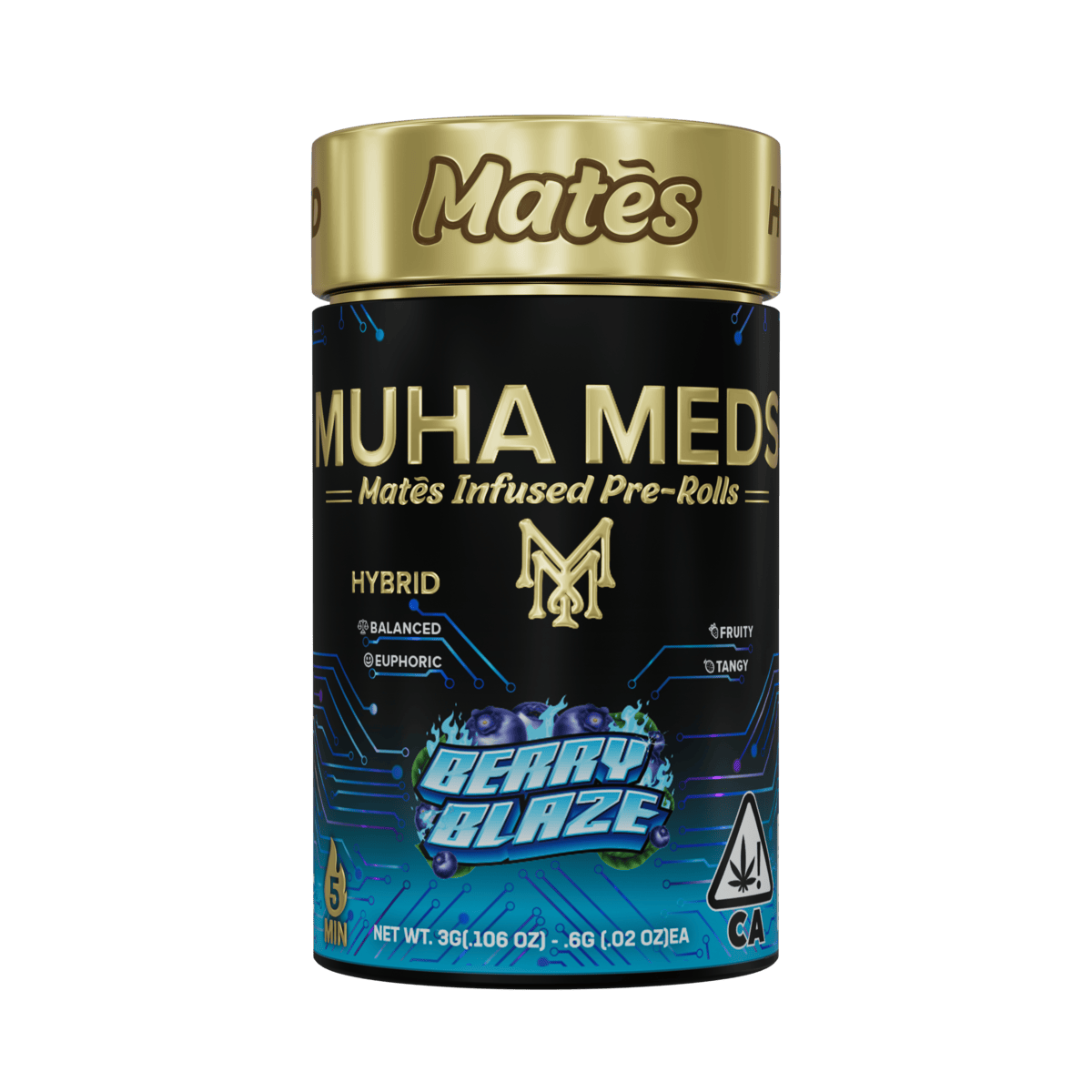 Muha Meds - Muha Meds | Berry Blaze | Infused Joints | 0.6g each | 5pk - 1