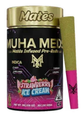 Muha Meds - Muha Meds | Mates | Strawberry Ice Cream | Infused Minis | 5pk - 1