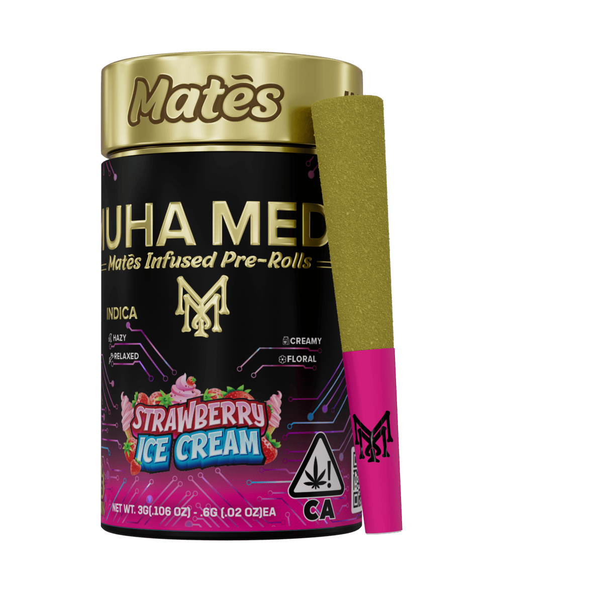 Muha Meds - Muha Meds | Strawberry Ice Cream | Infused Joints | 0.6g each | 5pk - 1