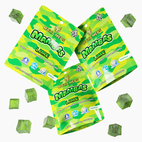 Muha Meds - Muha Meds | Mambas | Lime Gummies | 100mg | 10ct | 10mg/ea - 1