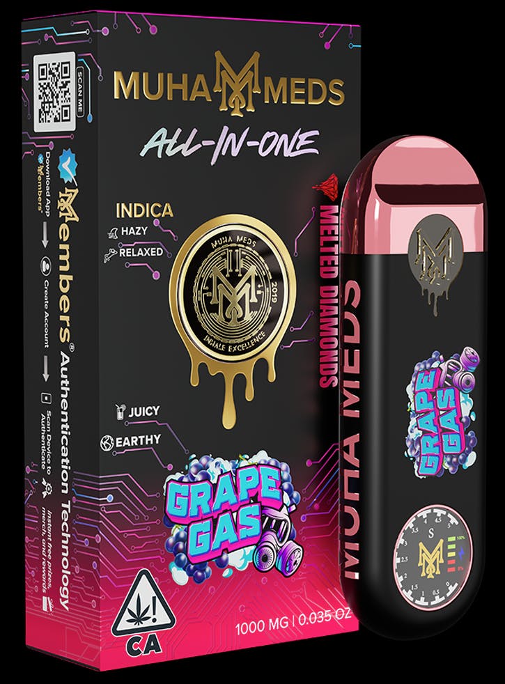 Muha Meds - Muha Meds | Grape Gas | Melted Diamonds Disposable | 1g - 1