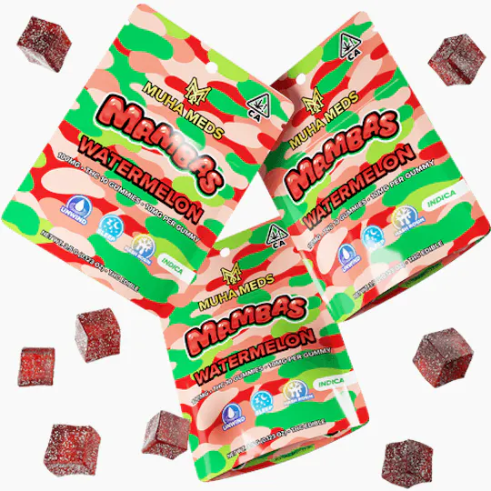 Muha Meds - Muha Meds | Mambas | Watermelon Gummies | 100mg | 10ct | 10mg/ea - 1
