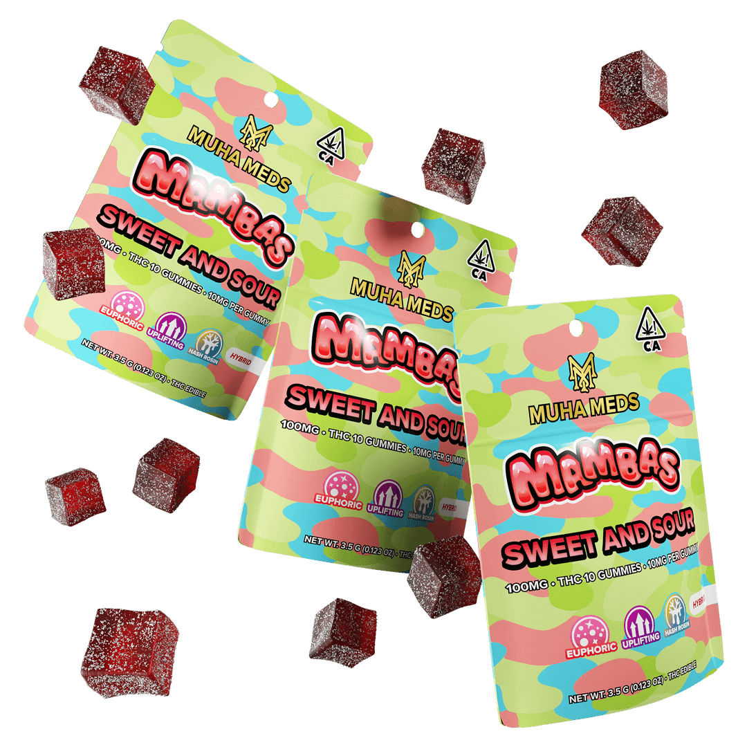 Muha Meds - Muha Meds | Sweet and Sour Gummies | 100mg | 10ct | 10mg/ea - 1