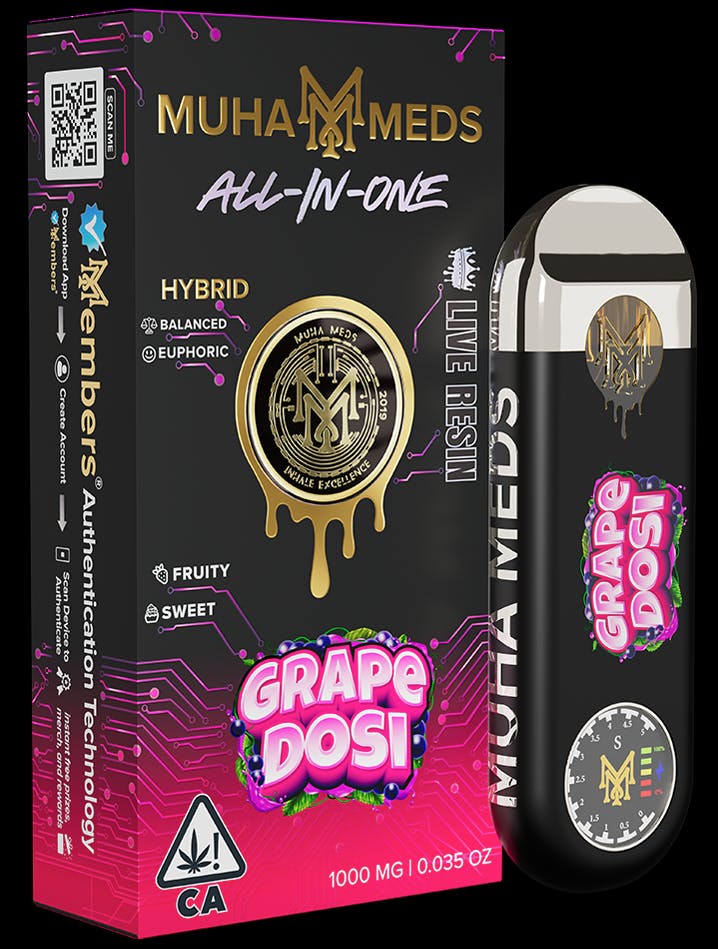 Muha Meds - Muha Meds | Grape Dosi | Live Resin Disposable | 1g - 1