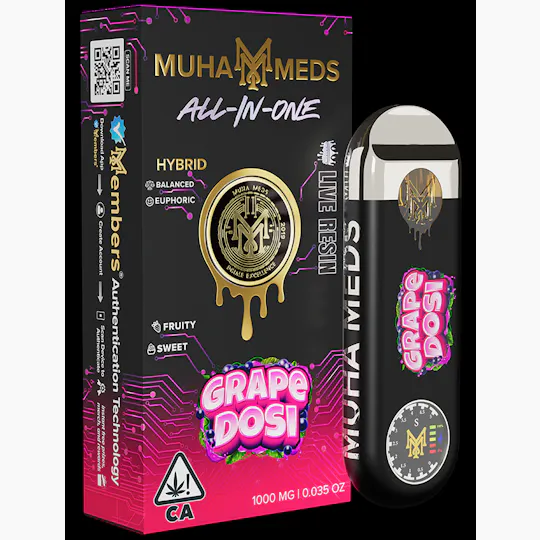 Muha Meds - Muha Meds | Grape Dosi | Live Resin Disposable | 1g - 1