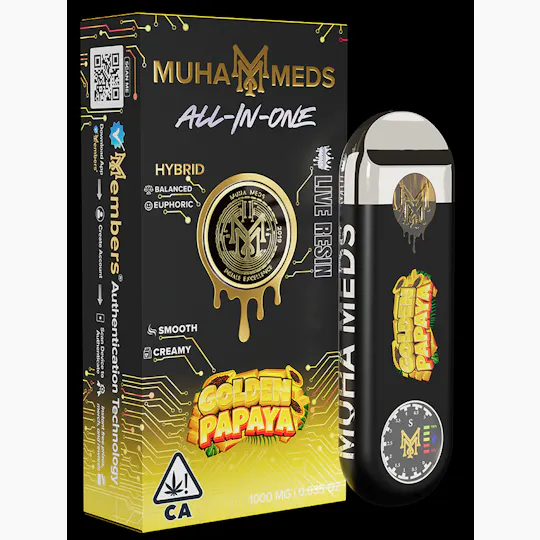 Muha Meds - Muha Meds | Golden Papaya | Live Resin Disposable | 1g - 1