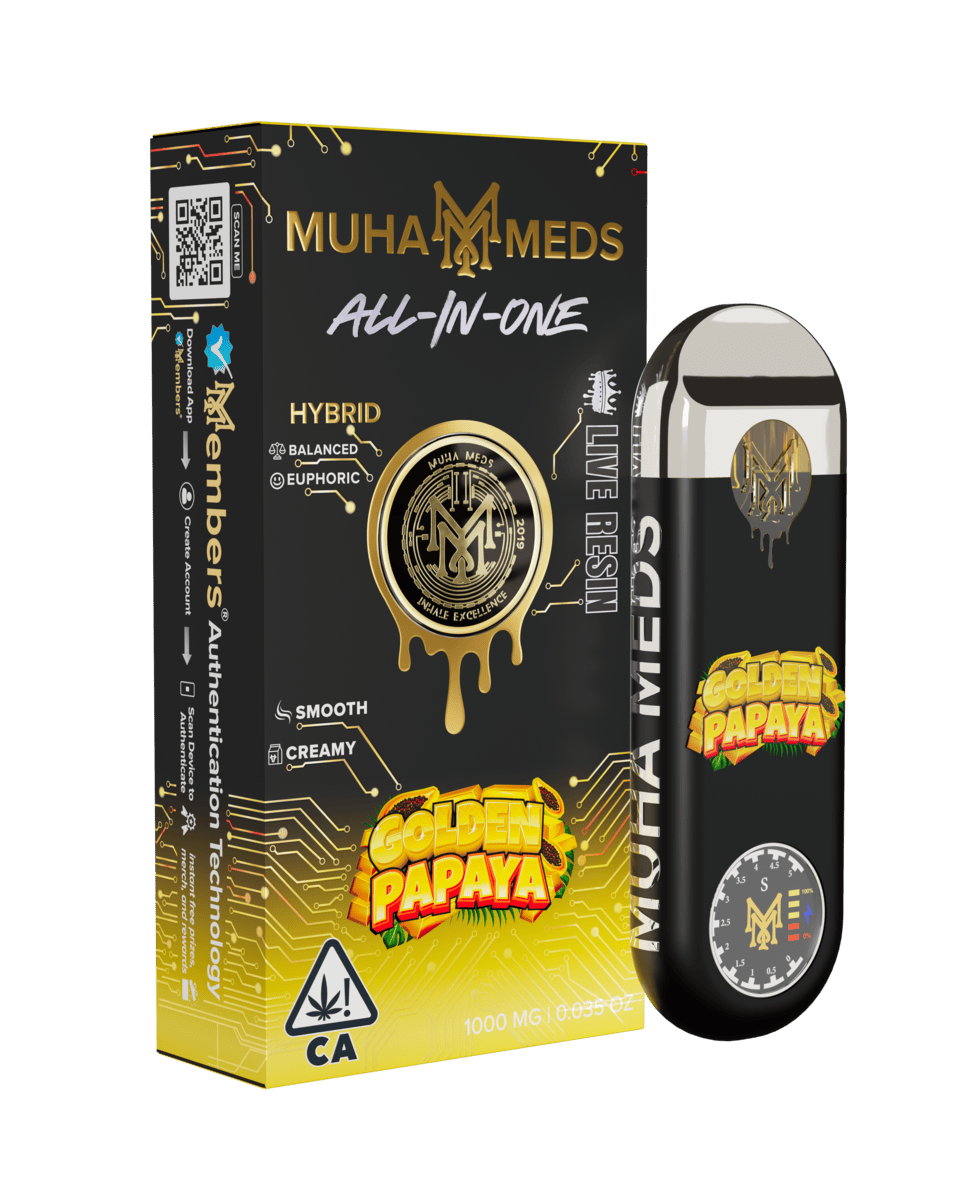 Muha Meds - Muha Meds | Golden Papaya | Live Resin Disposable | 1g - 1