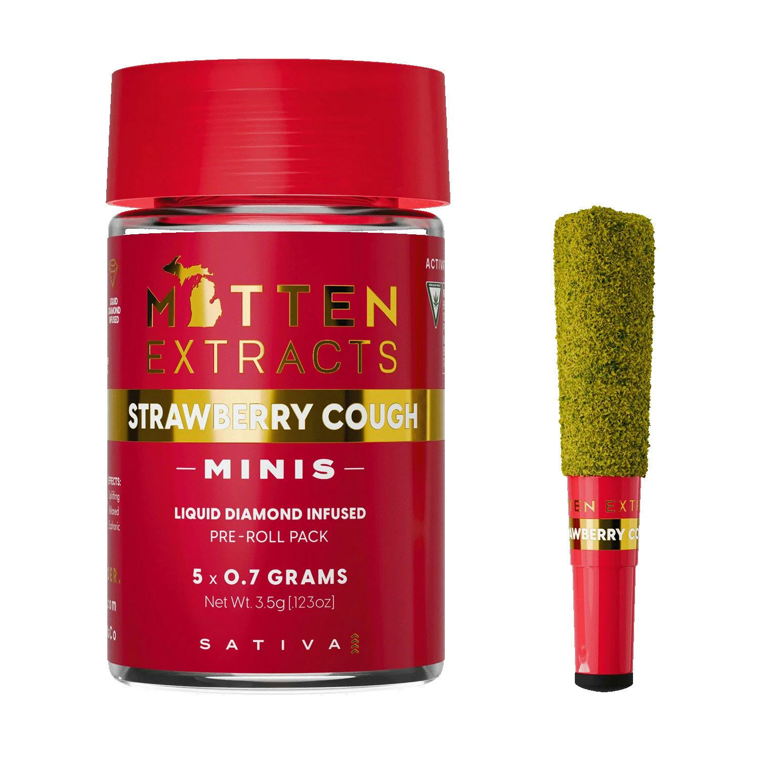 Mitten Extracts - Mitten Extracts | Strawberry Cough | Infused Minis | 3.5g | 5pk - 1