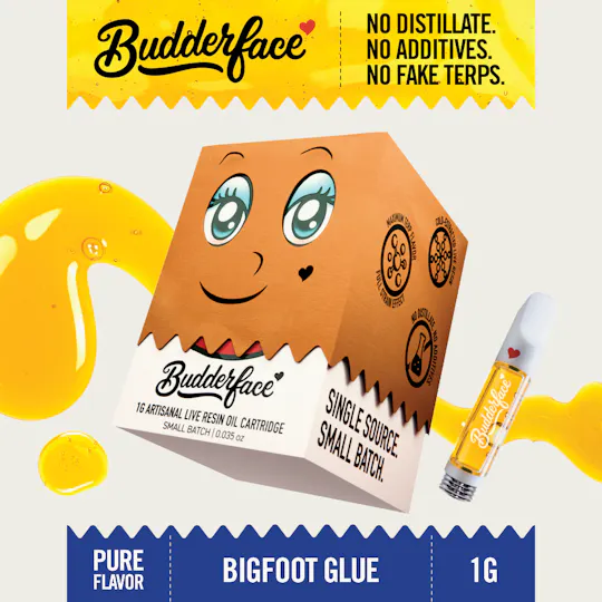 Budderface - BUDDERFACE | BigFoot Glue | 1G | Artisanal Live Resin 510 Vape Cart - 1