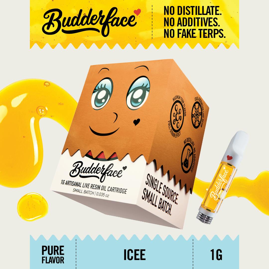 Budderface - BUDDERFACE | Icee | 1G | Artisanal Live Resin 510 Vape Cart - 1