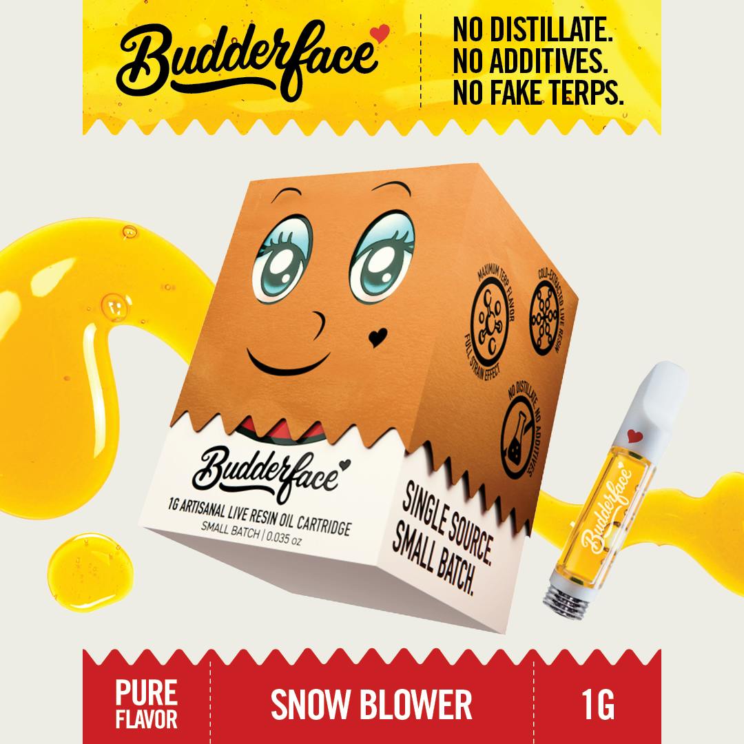 Budderface - BUDDERFACE | Snow Blower | 1G | Artisanal Live Resin 510 Vape Cart - 1