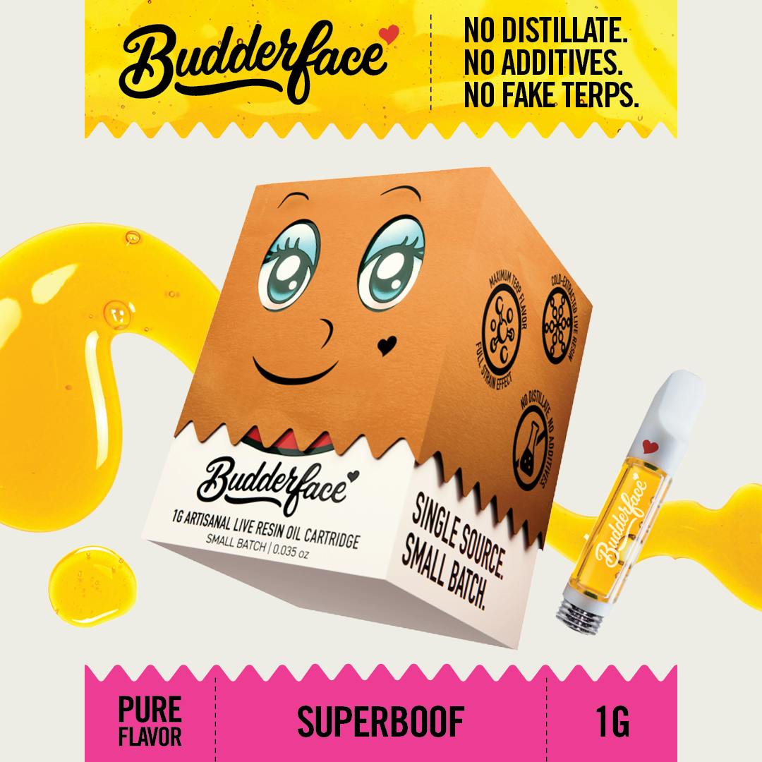 Budderface - BUDDERFACE | Superboof | 1G | Artisanal Live Resin 510 Vape Cart - 1