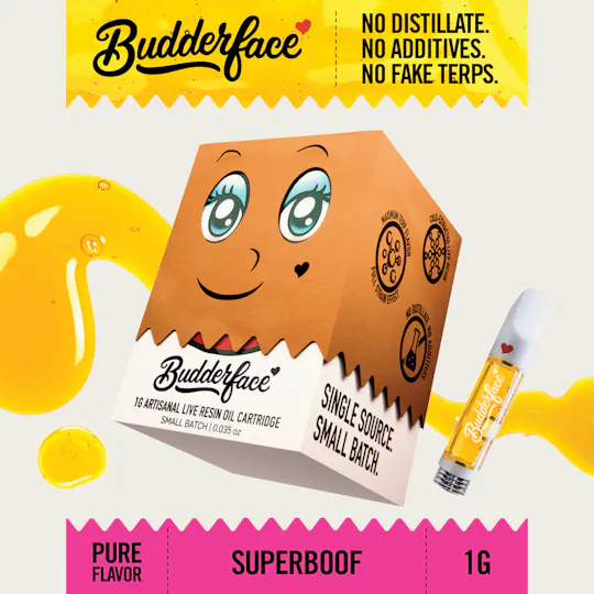 Budderface - BUDDERFACE | Superboof | 1G | Artisanal Live Resin 510 Vape Cart - 1