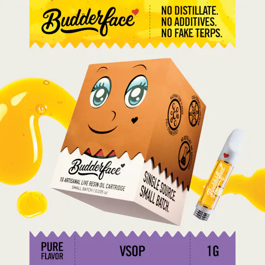 Budderface - BUDDERFACE | VSOP | 1G | Artisanal Live Resin 510 Vape Cart - 1