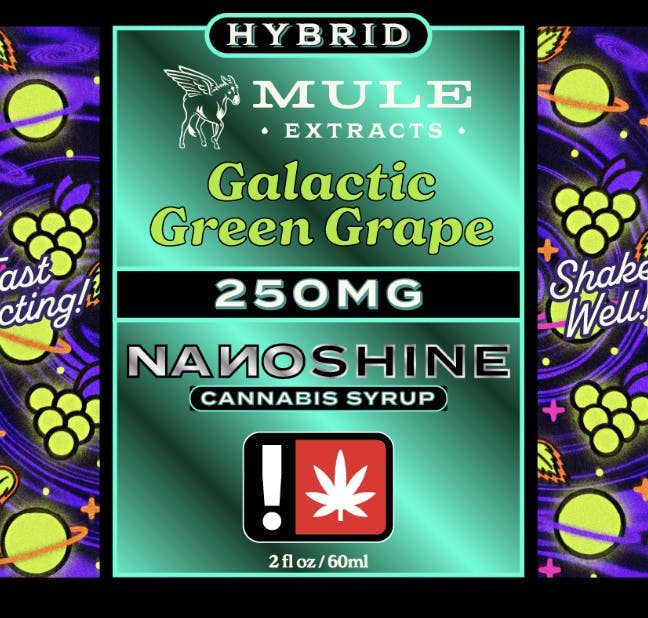 Mule Extracts - Galactic Green Grape Nanoshine | Infused Syrup | 250mg | 60ml - 1
