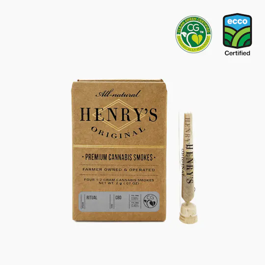 Henry's Original - Henry's Originals | Ritual 10:1 CBD:THC | Joints | 0.5g each | 4pk - 1