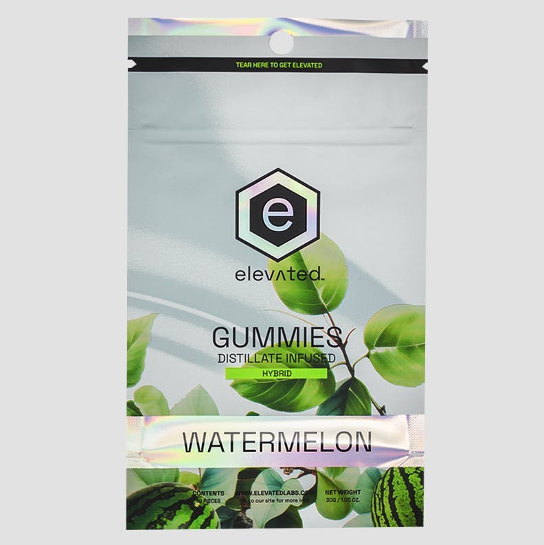 Elevated Labs - Elevated Labs | Watermelon Distillate Gummies | 500mg | 10ct | 50mg/ea - 1