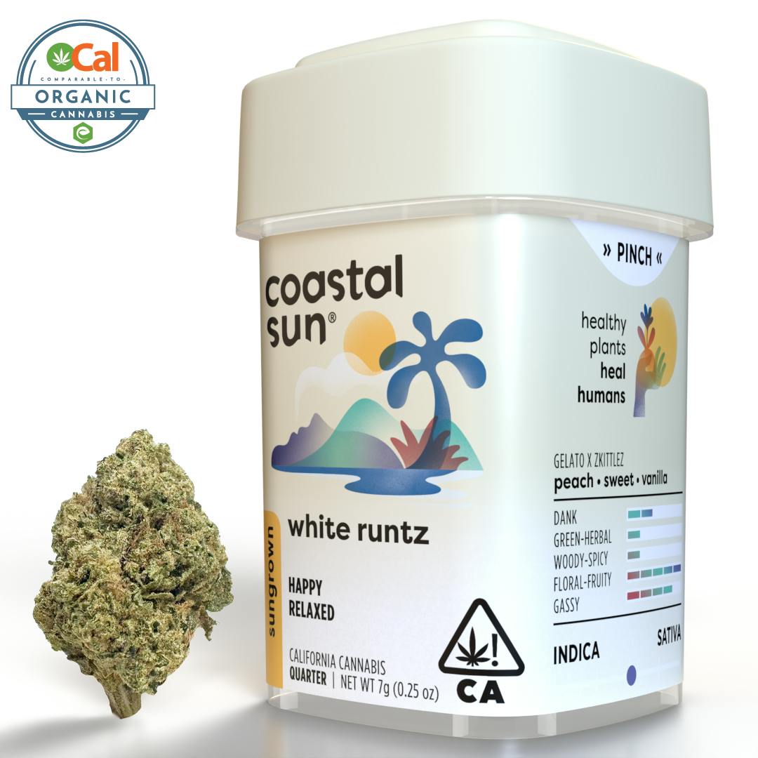 Coastal Sun - White Runtz Sungrown Flower 7g - 1