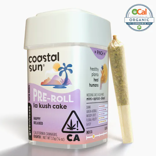 Coastal Sun - LA Kush Cake Greenhouse 0.35g Pre-roll 10pk 3.5g - 1