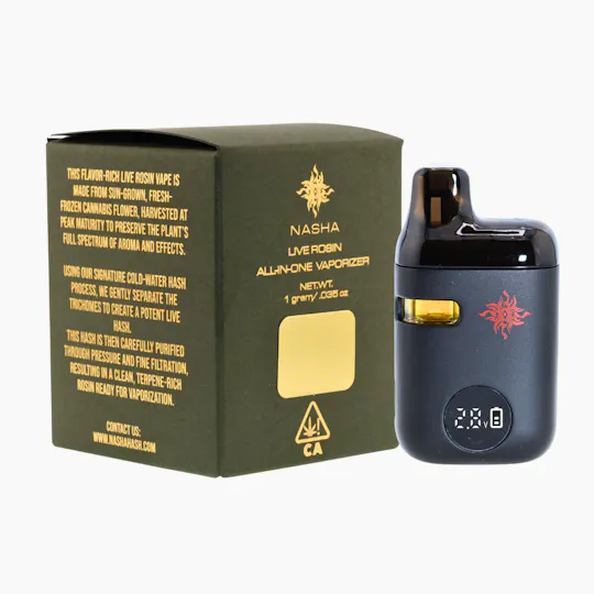 NASHA - Lemon Royale (S) Live Rosin All-In-One Vape 1gram - 1