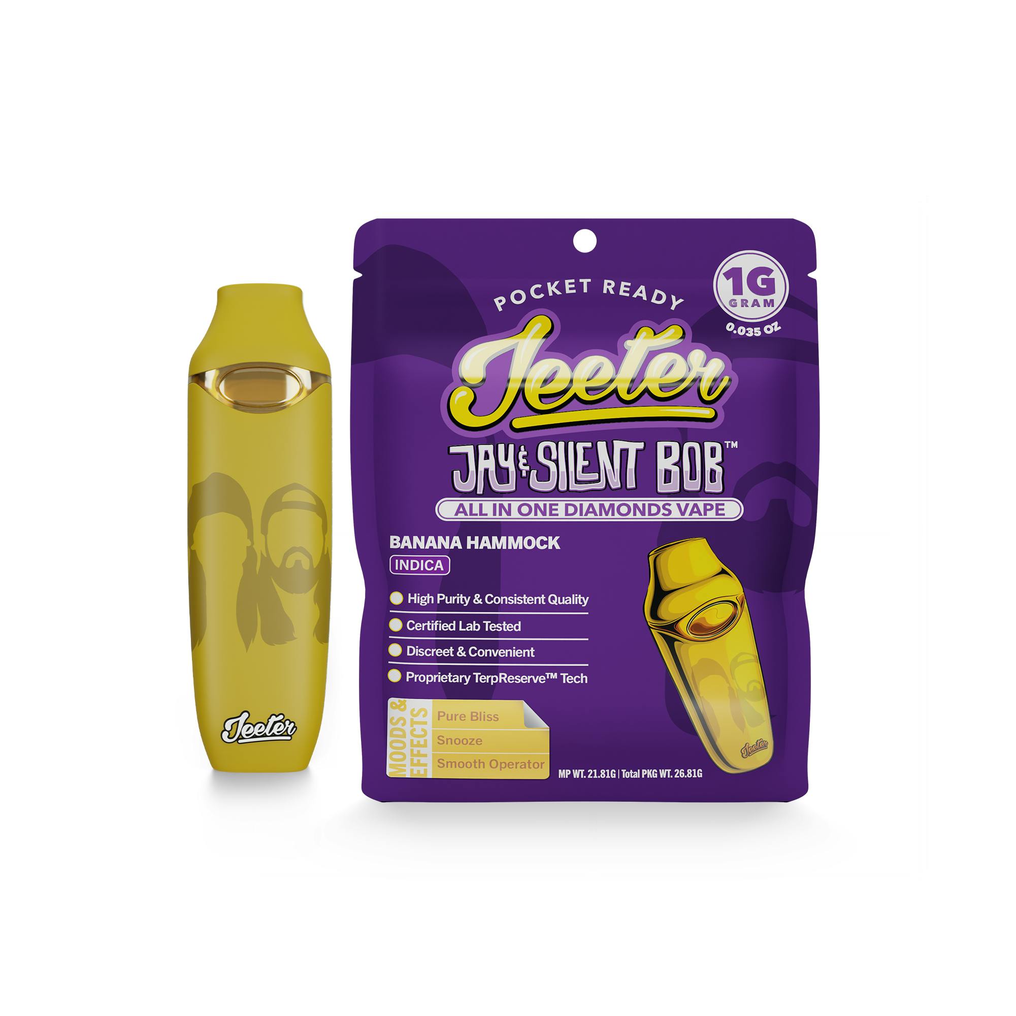 Jeeter - Jeeter x Jay & Silent Bob | Banana Hammock | All In One Diamonds Vape - 1