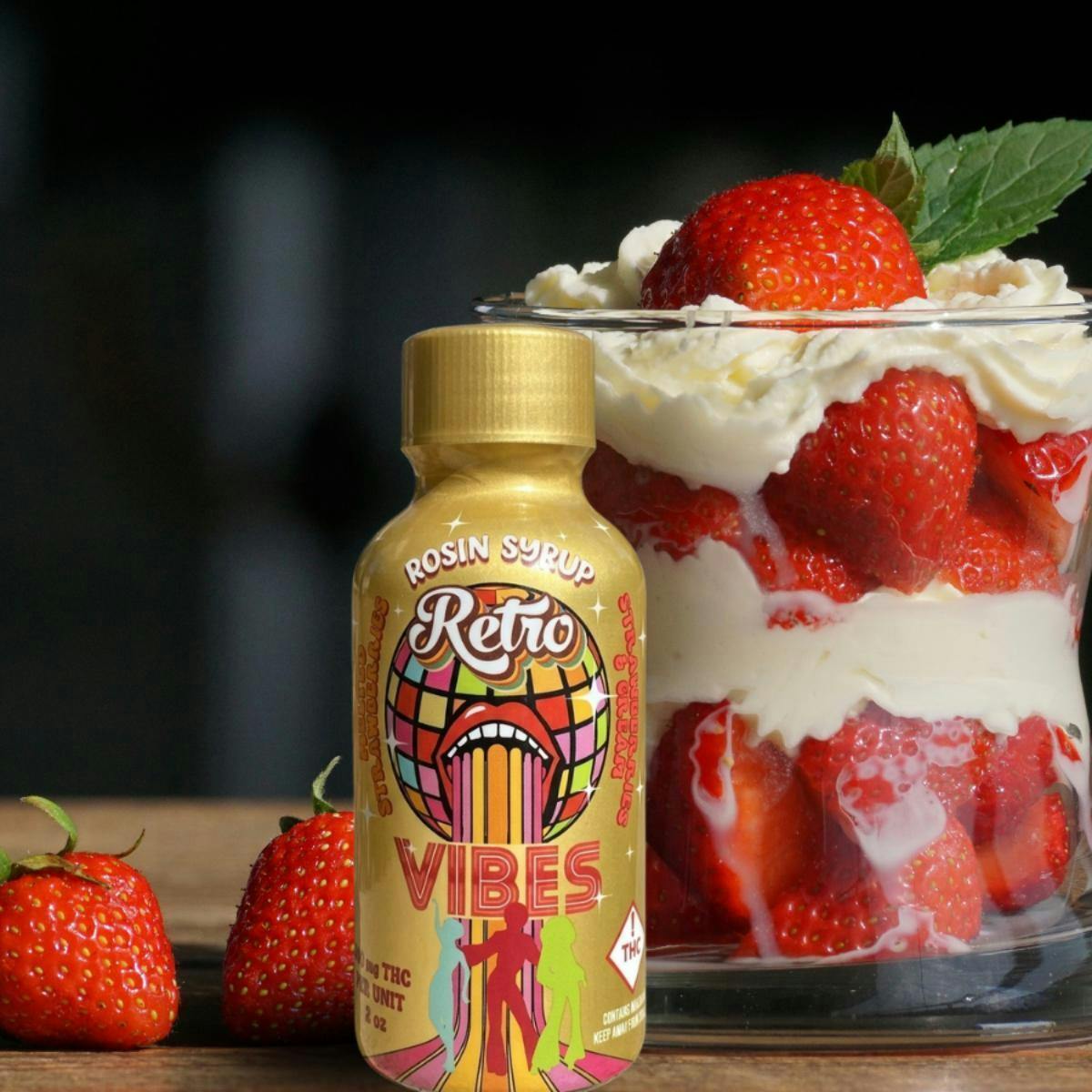 Retro - Strawberry & Cream + Melted Strawberries | Retro Vibes Rosin Syrup | 100mg - 1