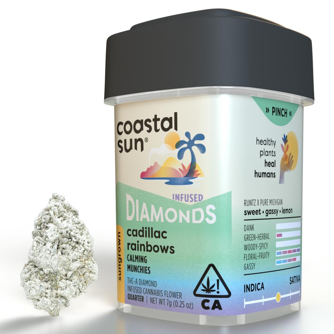 Coastal Sun - Cadillac Rainbows Infused Sungrown Flower 7g - 1