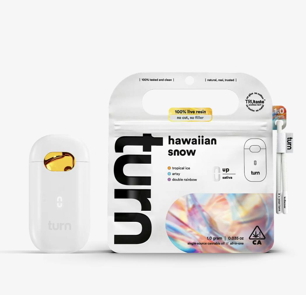 turn - turn | Hawaiian Snow | Live Resin Disposable | 1g - 1