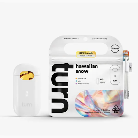 turn - turn | Hawaiian Snow | Live Resin Disposable | 1g - 1