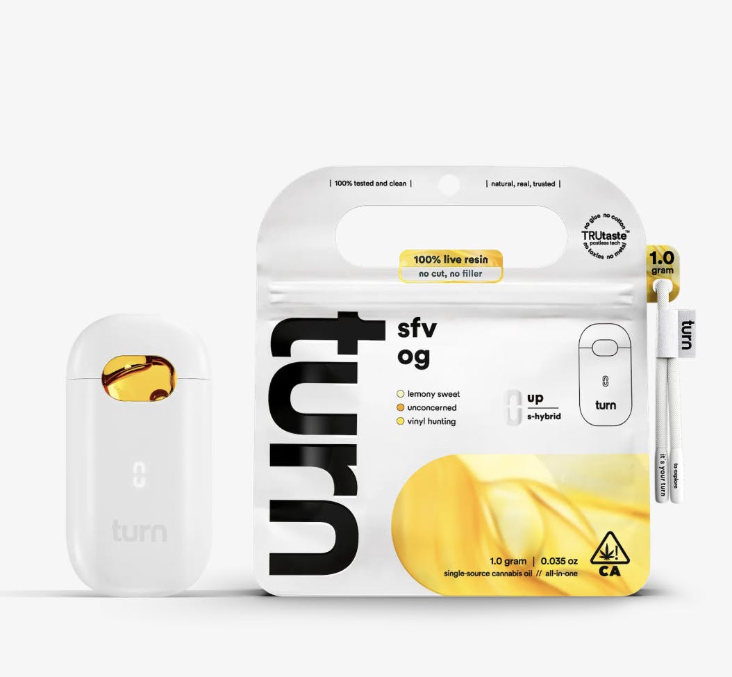 turn - turn | SFV OG | Live Resin Disposable | 1g - 1