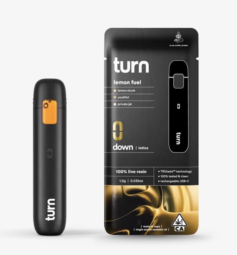 turn - turn | Lemon Fuel | Live Resin Disposable | 1g - 1