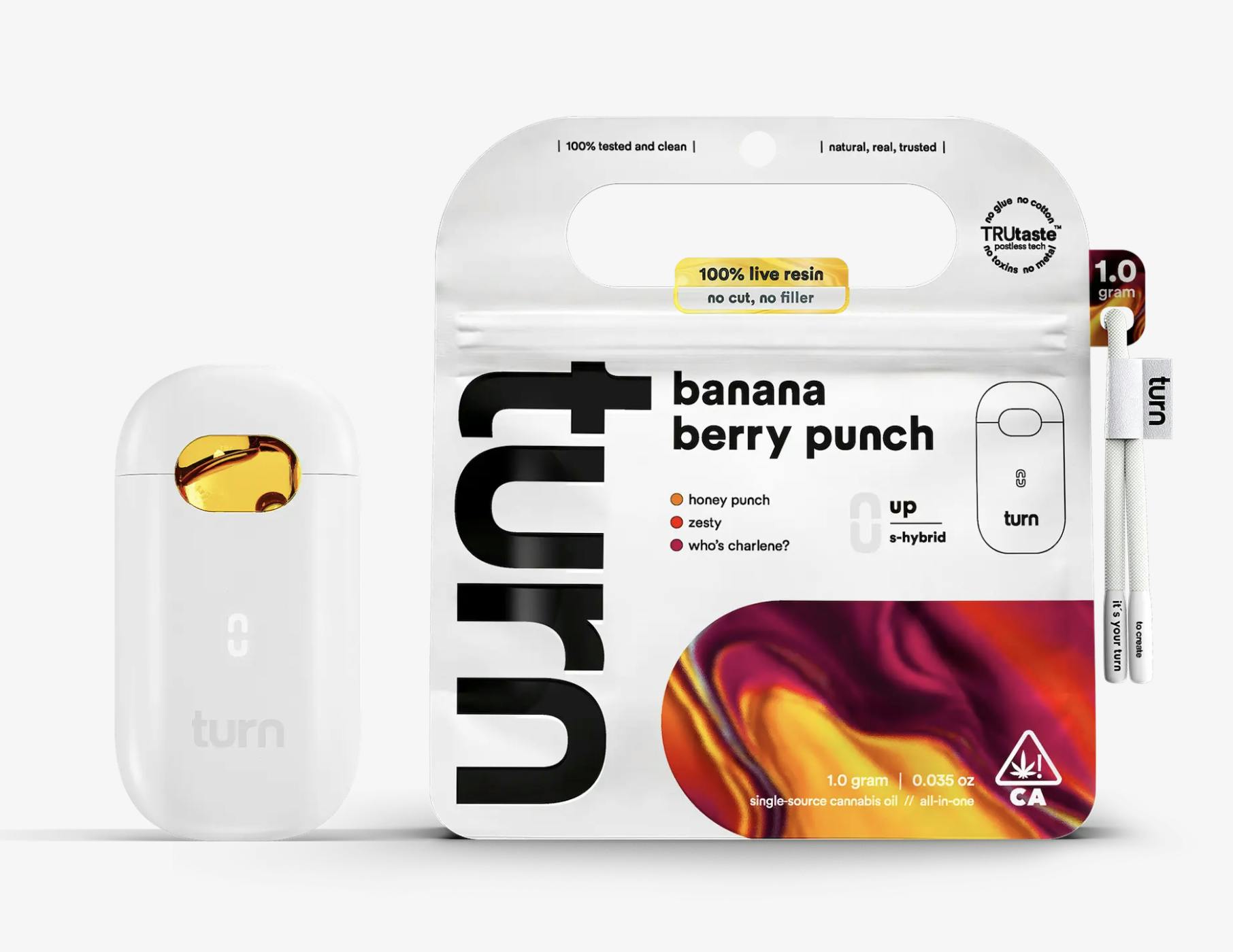turn - turn | Banana Berry Punch | Live Resin Disposable | 1g - 1