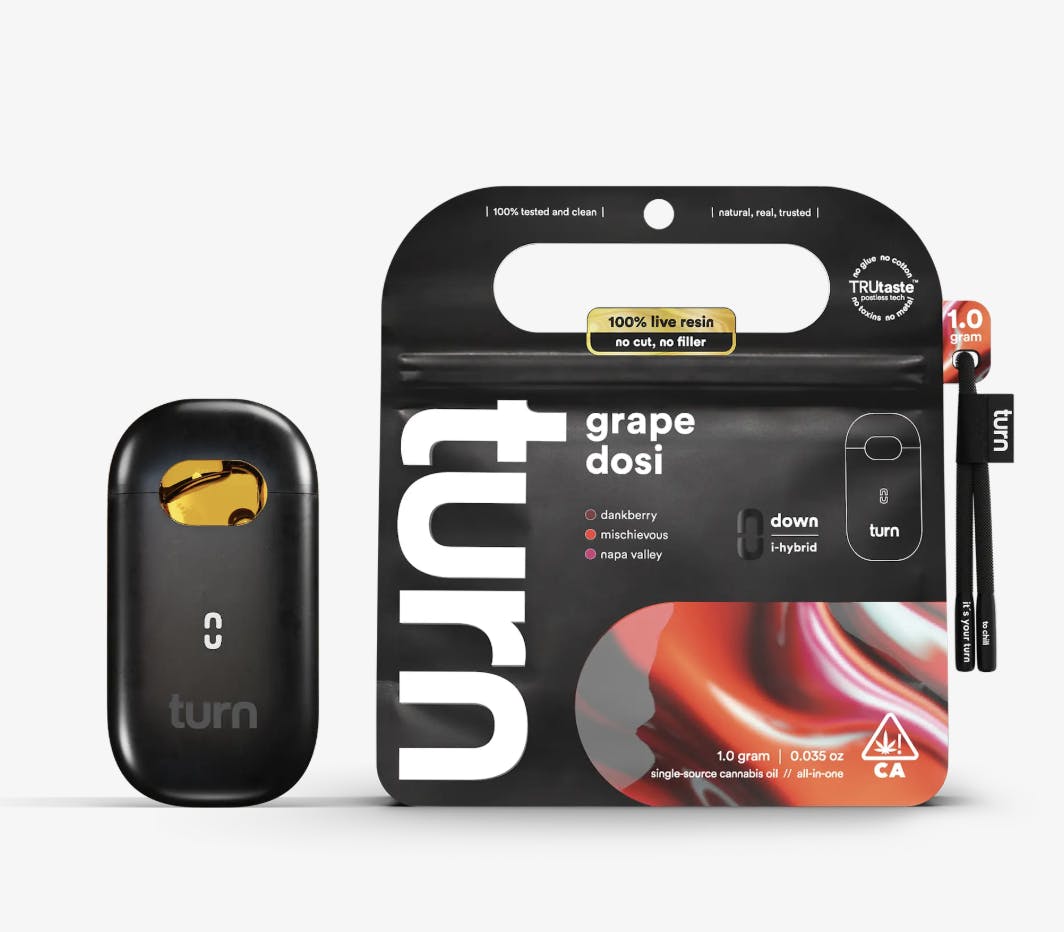 turn - turn | Grape Dosi | Live Resin Disposable | 1g - 1