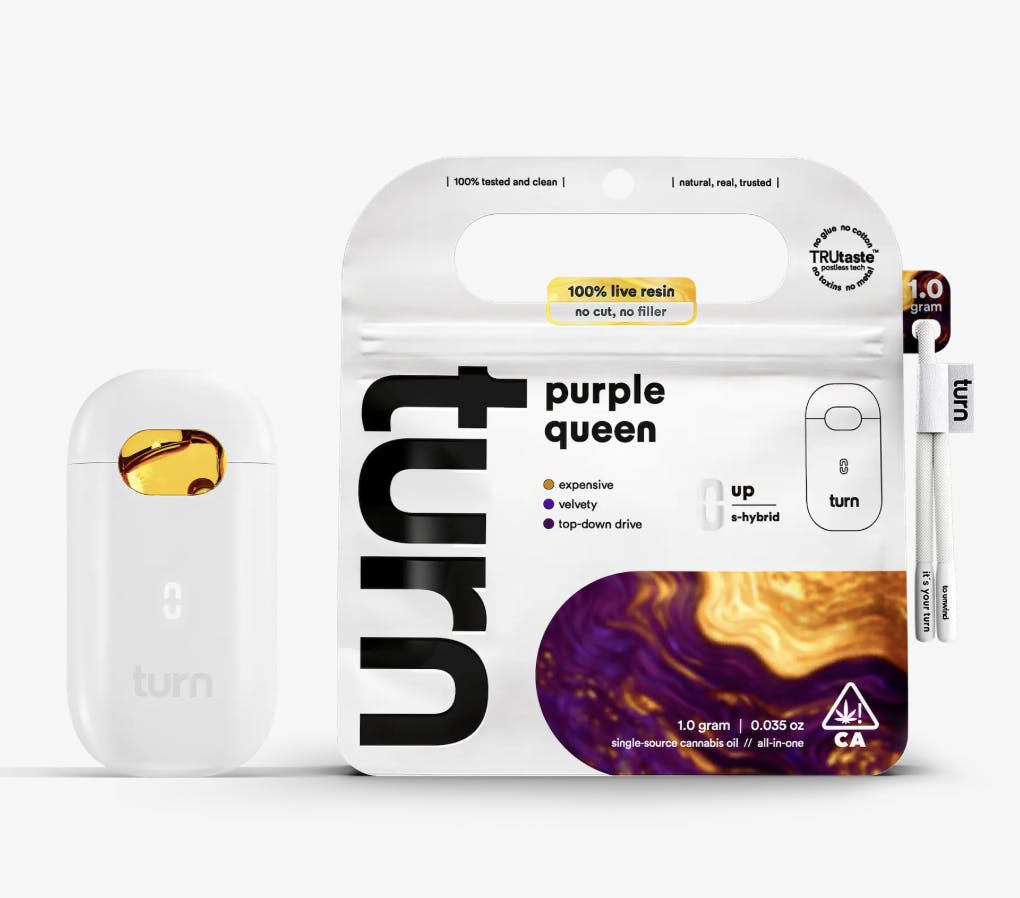 turn - turn | Purple Queen | Live Resin Disposable | 1g - 1