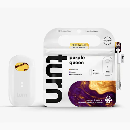 turn - turn | Purple Queen | Live Resin Disposable | 1g - 1