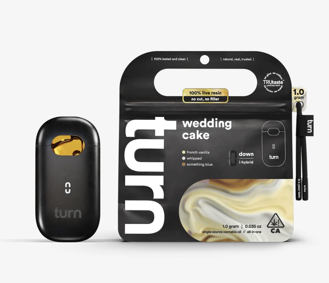 turn - turn | Wedding Cake | Live Resin Disposable | 1g - 1