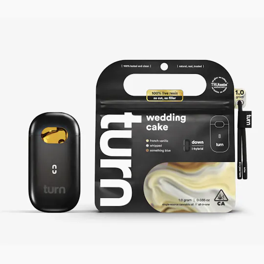turn - turn | Wedding Cake | Live Resin Disposable | 1g - 1