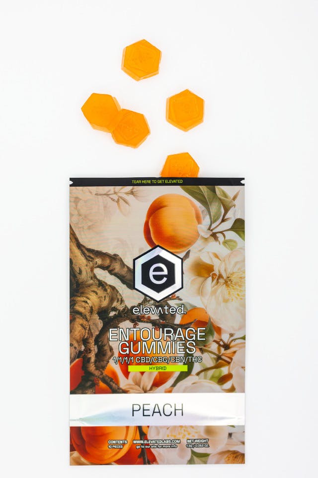Elevated Labs - Elevated | Peach 1/1/1/1 CBD/CBG/CBN/THC ENTOURAGE Gummies - 1