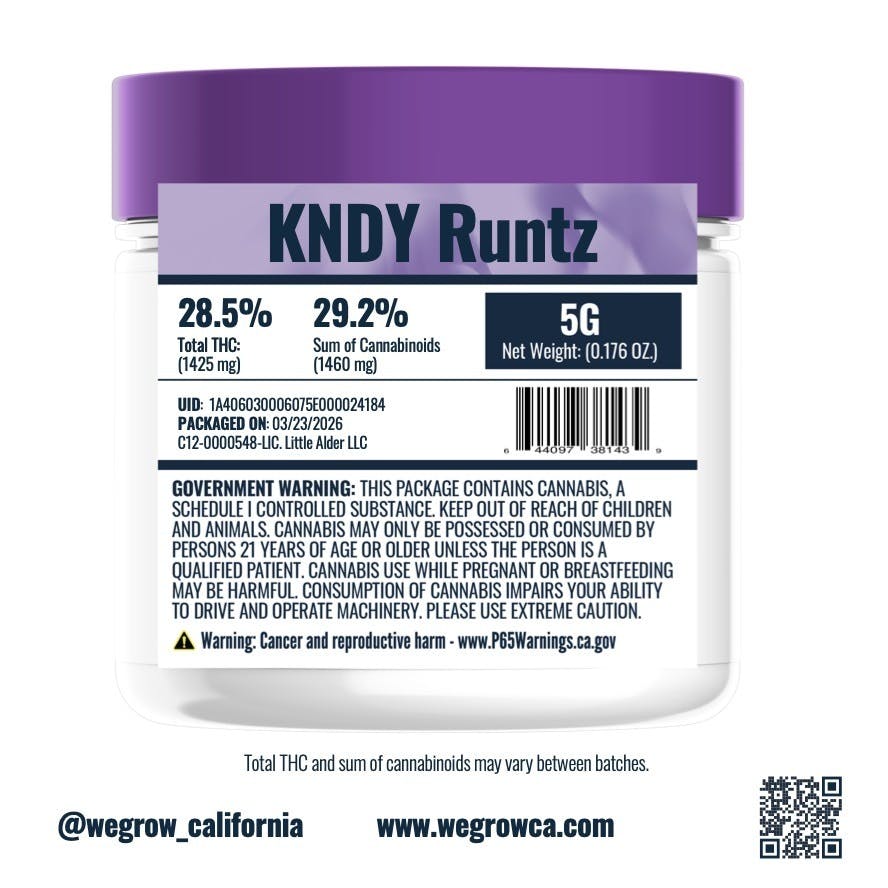 We Grow - We Grow | KNDY RUNTZ | Big Buds | 5g - 1