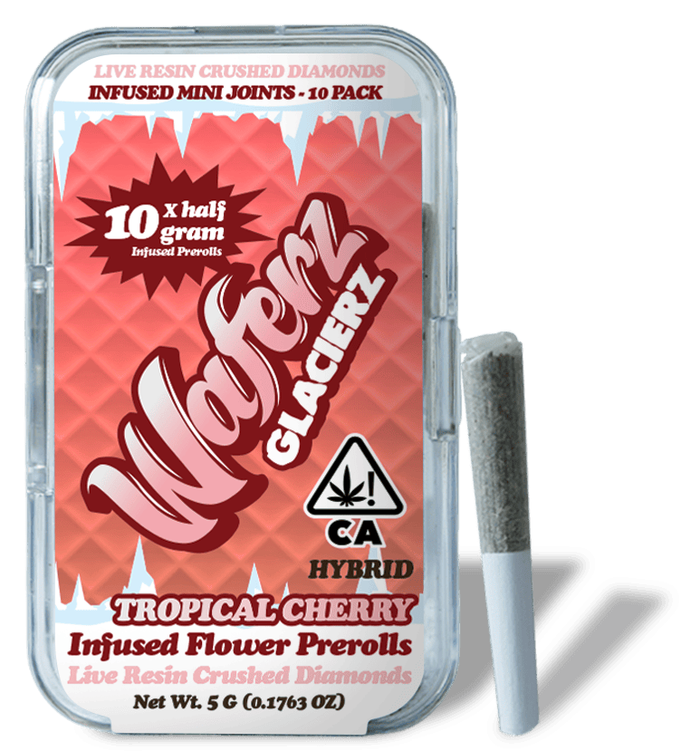 Waferz - Waferz Glacierz Infused Flower Pre-Rolls 10 Pack : Tropical Cherry 5g - 1