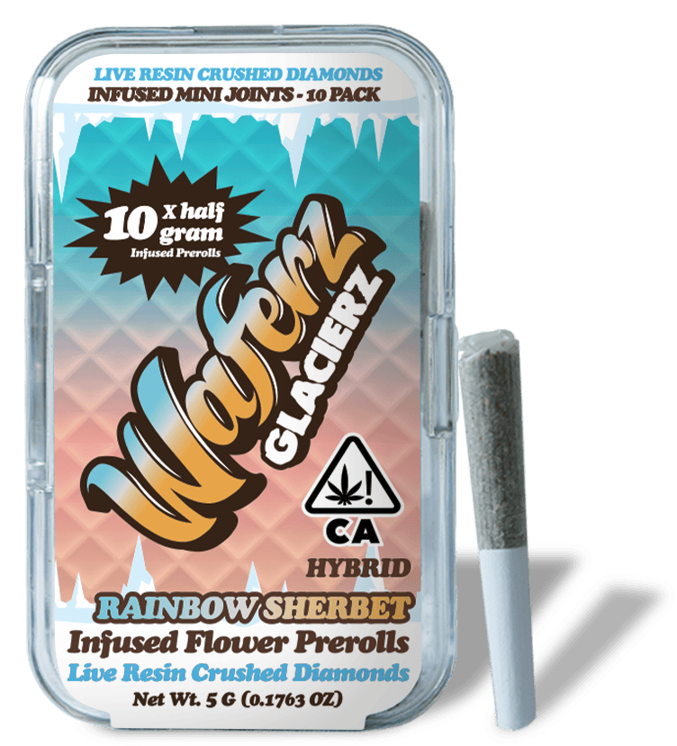 Waferz - Waferz Glacierz Infused Flower Pre-Rolls 10 Pack : Rainbow Sherbet 5g - 1
