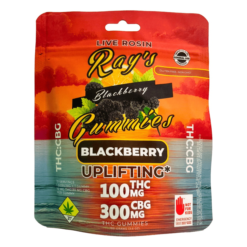 Ray's Lemonade - Ray's Lemonade | Blackberry Gummies | 100mg:300mg THC: CBG| 10ct - 1