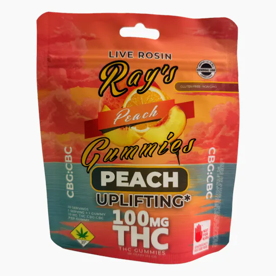 Ray's Lemonade - Ray's Lemonade | Peach Gummies | 100mg | 10ct - 1